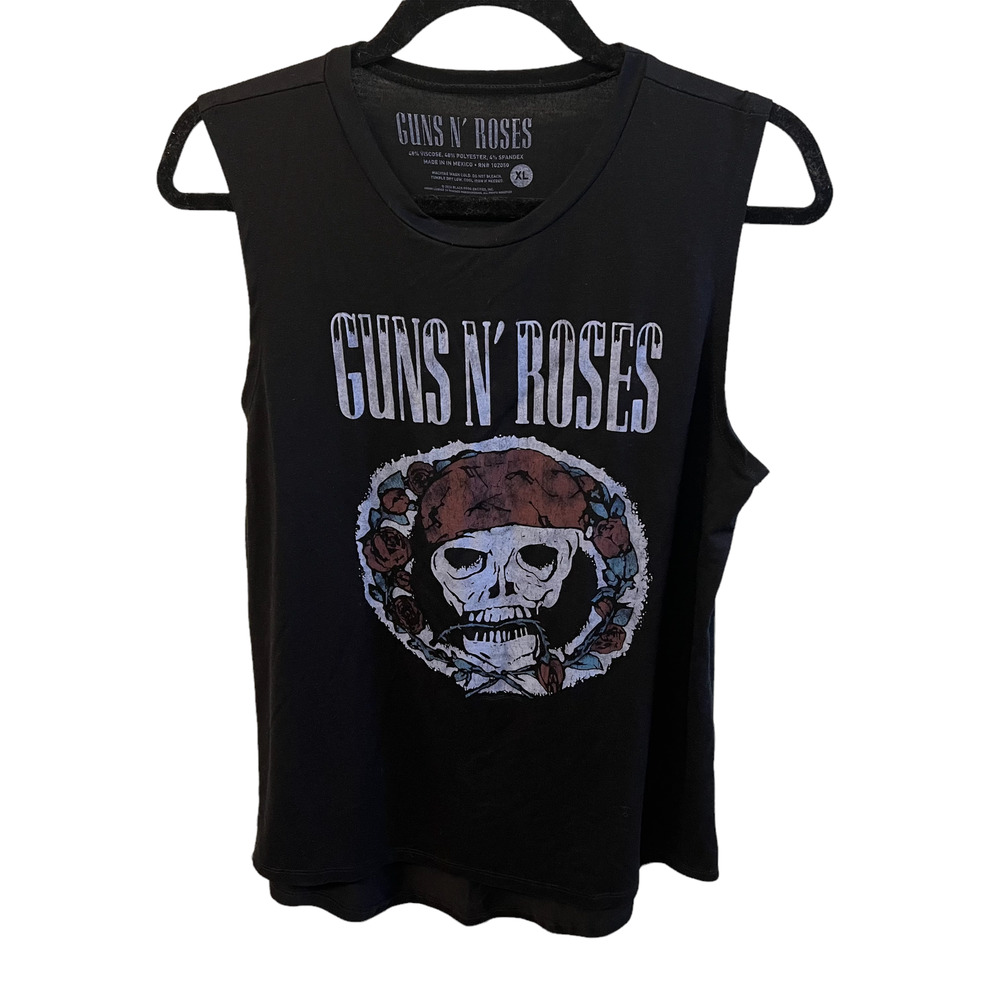 Guns N’ Roses black sleeveless Tank Top size large xl